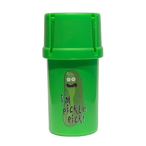 The Medtainer - Triturador/ Pote - Rick e Morty - Verde Pickle Rick